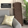 thumbnail image 3 of Red Lantern 4 ft. Short Diamond Weave Fiber Folding Screen - Dark Mocha - 6 Panel, 3 of 7