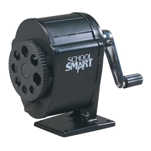 MAINTECH ENTERPRISES LTD 84835 School Smart Multi-Hole Metal Pencil Sharpener, Black