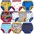 thumbnail image 1 of BIG ELEPHANT Pantalones de Entrenamiento para Ir Al Baño para Niños Pequeños, Paquete de 10, 100% Algodón, 7-8 Años, 1 of 14
