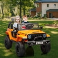 thumbnail image 7 of Shininglove 24V Battery Powered Ride-on Car with Remote Control, 4WD Powered Off-Road UTV Toy Car with LED Lights, MP3 & Back Storage(Orange), 7 of 7