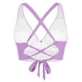 thumbnail image 5 of Gaecuw Womens Swimsuit Tops Bikini Summer Criss Cross Front Swimsuit Tops Solid Color Swimwear Tops Push-Up Padded Bathing Suit Tops V-Neck Resortwear Strappy Purple 2XL, 5 of 5