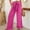Pink, variant on Womens Plus Size Wide Leg Pants Summer High Waist Bandage Flowy Casual Trousers Loose Lounge Beach Travel Vacation Clothes Blue XXXL