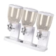 thumbnail image 1 of Organizador de latas para almacenar alimentos, recipiente para avena, harina, cereales de cocina, arroz, nueces y azúcar. Tres tazas de blanco, 1 of 9