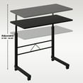 thumbnail image 6 of Ktaxon Laptop Table Computer Desk Adjustable Height Standing Portable Stand Up Work Station Cart Tray Side Table for Sofa and Bed Black, 6 of 12