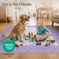 thumbnail image 4 of ODIKA 2'x3' Ultra-Soft Accent Mat, Delicate Lavender Blossom Scattered Botanical Round With Border None Washable, Bare feet friendly, Easy Care Indoor rug for Bedside, Footrest, 4 of 7