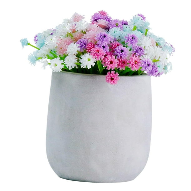 Gypsophila Flores Artificiales Bonsái Artificial Planta Decorativa de Imitación en Maceta para Vistoso