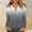 Grey, variant on Endives Womens Long Sleeve Shirts V Neck Womens Tops Basic Tops Loose Fit Blouse Shirt