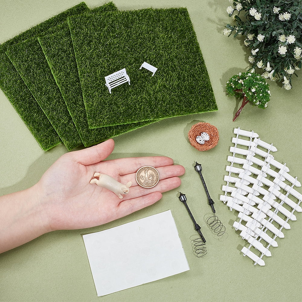 Resin Display Decorations Moss Micro Landscape Garden Decorations Mixed Shapes 12~150x8~150x6~30.5mm