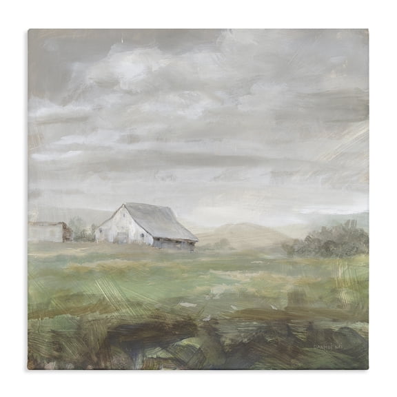 Stupell Industries Rustic Lodge Grey Farm Landscape Canvas Art, 30 x 30, by Danhui Nai