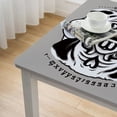 thumbnail image 4 of BANET Decorative Elastic Edged Square Fitted Tablecloth,Pug Love Image Cute Grey Polyester Indoor Outdoor Fitted Tablecover for Dining Room Kitchen Decor Fit Square Table White, 4 of 7