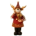 thumbnail image 6 of 11.8 Inch Christmas Moose Holding Gift Decor, Moose Figurines Hand-Painted Resin Table Top Moose Statues with LED Lights for Centerpiece,Red, 6 of 9