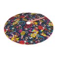thumbnail image 2 of Bingfone Christmas Tree Skirt Mat Christmas Decoration Interior 30" -Rock Music, 2 of 6