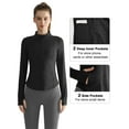 thumbnail image 4 of Hanerdun Womens Athletic Jacekts Zip Up Yoga Coat with 4 Pockets Workout Activewear Quick Dry M, 4 of 9