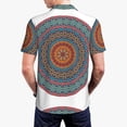 thumbnail image 3 of Balery Mandala Printed Men’s Short Sleeve Polo Shirt, Midweight Men's Shirt,Golf Polo shirts -Small, 3 of 8