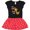 Black & Red with Polka Dots, variant on Inktastic My Papa Loves Me- Cute Giraffe Girls Toddler Dress