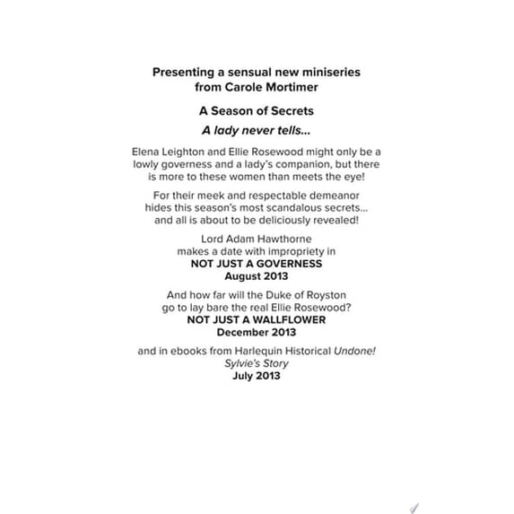 Pre-Owned Not Just a Governess (Unknown) 0373297483 9780373297481