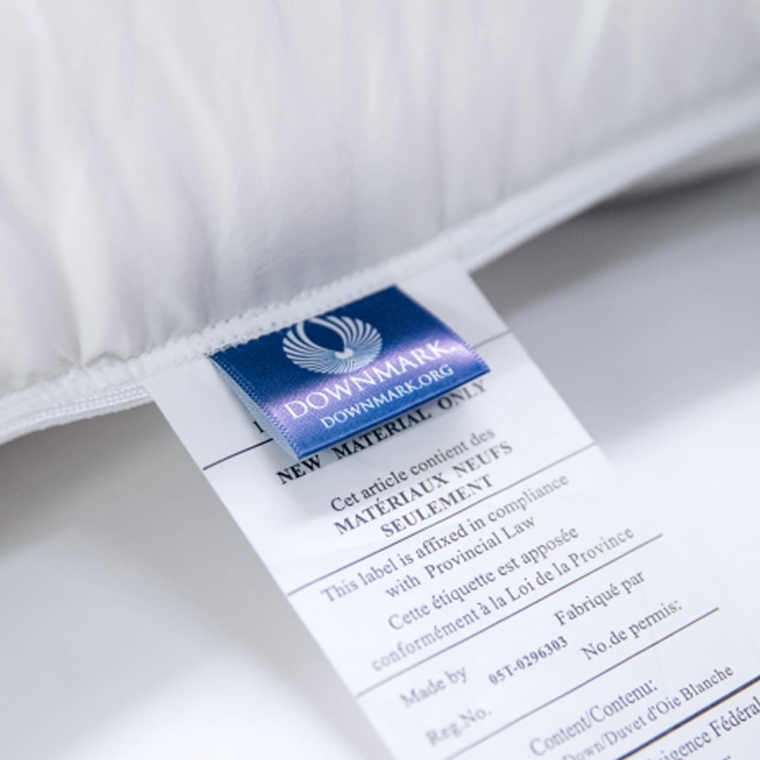 Highland Feather 750 Loft Hungarian White Goose Down Pillow 500TC Pure Cotton Casing, Two Pillows