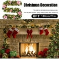 thumbnail image 2 of Guvpev 6FT Christmas Garland with LED Lights, Artificial Christmas Illuminate Greenery Garlands with Berries, Balls, Flowers, Indoor/Outdoor Christmas Decorations, Flower Vine Plants Home Decor, 2 of 8