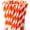 Orange, variant on 100 Pack Red Straws, Disposable Red and White Biodegradable Paper Striped Straws for Cocktail, Milkshake, Coffee, Lemonade (0.24" x 7.75")