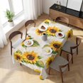 thumbnail image 3 of Sunflower Table Cloth Waterproof Tablecloths, Summer Botanical Vintage Floral Spring Tablecloth Dining Table Cover for Kitchen Party Tabletop Outdoor, Rectangle Tablecloth 60x120 Inch, 3 of 9