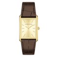 thumbnail image 1 of Alfred Sung Horizon Gold Sunray dial Brown strap Men's watch, 1 of 1