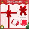 thumbnail image 2 of Christmas Decorations Extra Large Christmas Tree Topper Bow Giant Xmas Red Velvet Bow for Home Wreath Wall Holiday Birthday (Red 2PCS,13 ft), 2 of 10