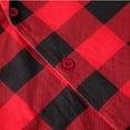 thumbnail image 6 of Christmas Family Matching Pajamas Long Sleeve Red Plaid Cotton Pj Set Festival Party Sleepwear with Button, 6 of 11