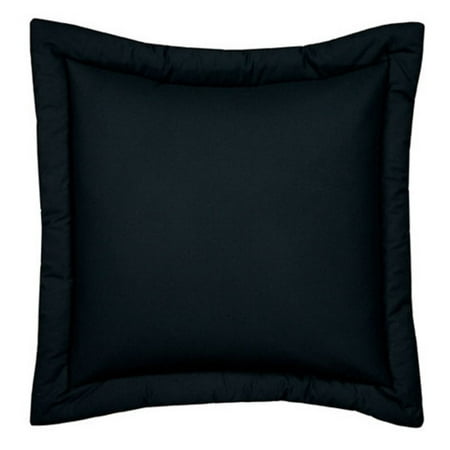 Bouvier Solid Black Square Sham by Thomasville At Home
