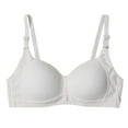 thumbnail image 1 of LOVZFMLL Soutiens-Gorge pour Femmes Lingerie Étudiante Fille Rassemblée Mince Sans Armature Soutien-Gorge Fille Blanc m, 1 of 5