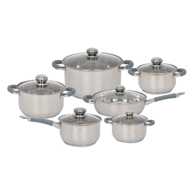 Bateria De Cocina 12 Piezas Acero con Triple Capa Induccion