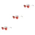 thumbnail image 1 of mmirethe Lunettes de Soleil Multicolores en Forme de Cœur Rouge 3Ensemble, 1 of 6