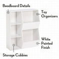 thumbnail image 4 of RiverRidge Kids Playroom Toy Organizer Bookcase with 3 Cubbies and 2 Storage Bins - White, 4 of 8