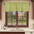 thumbnail image 6 of Vintage Fruit Green Curtain Valances for Windows, Kitchen Valance Window Treatments Panel 2 Pack, Farmhouse Retro Solid Color Linen Texture Rod Pocket Short Curtains for Bathroom Bedroom 42 x 18 Inch, 6 of 8
