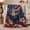 Flag Eagle, variant on Patchwork-Style Flag Stars and Stripes, Rustic Americana Style for Patriotic Fans, Vintage Star Panel Pattern and Father's Day Gift, Soft Flannel Blanket for Cabin and Living Room, Home Decor