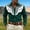 Dark Green, variant on YANGXINX Mens Long Sleeve Button Down Shirts 2026 Carnival Western Cowboy Printed Stand Collar Tops Vintage Casual Party Classic Fit Clothes