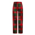 thumbnail image 3 of Men's Plaid Striped Lounge Pants Casual Comfy Pull-on Pajama Pants Straight Leg Baggy Home Sleepwear for All Seasons, 3 of 5