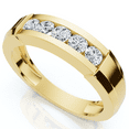 thumbnail image 2 of Pompeii 1/2ct Mens 14K Yellow Gold Round Diamond Wedding Ring (G/H,I1), 2 of 4