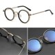 thumbnail image 4 of Men Women Portable Durable Office Anti-Blue Light Glasses Metal Frame Computer Goggles Round Eyeglasses, 4 of 5