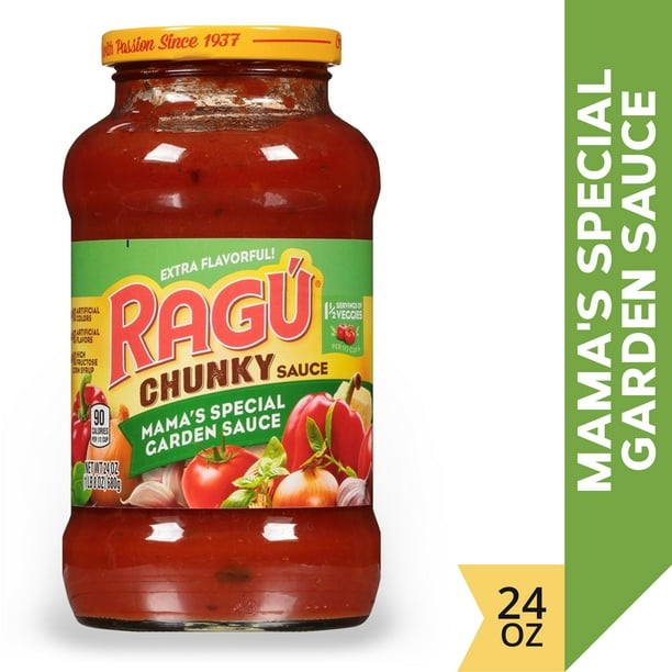 Ragu Chunky Mama S Special Garden Pasta Sauce 24 Oz Walmart Com