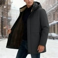 thumbnail image 2 of TIANZEN Winter Thick Warm Hooded Jacket Loose Fit Coat For Cold Weather Insulated Outdoor Overcoat With Thermal Casual And Stylish Design For plus Size Winter Coats for Men Coat for Men, 2 of 9