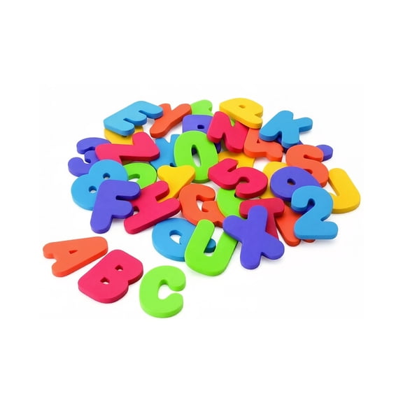 Foam Bath Floating Letters And, Educational A.b.c Bathtub Stickers with Organizer Net, Material Sticks to Wet Walls Kids Early Learning Multicolor