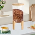 thumbnail image 2 of 8L Rice Storage Container, Glass Grain Container, Rice Container with Lid& Stand, 2 of 12