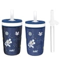 thumbnail image 1 of Zak Designs - Juego de vasos Kelso de Mickey Mouse de Disney, tapa atornillada a prueba de fugas con popote, paquete para niños incluye vasos de plástico y acero inoxidable con s, 1 of 13