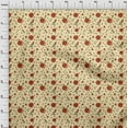 thumbnail image 4 of oneOone Cotton Jersey Beige Fabric Asian Retro Floral Sewing Material Print Fabric By The Yard 58 Inch Wide, 4 of 4