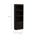 thumbnail image 3 of DUOSONG Durango Bookcase, Three Shelves, Double Door Cabinet Black Engineered Wood Furniture Bedroom Furniture Dressers, Chests & Wardrobes, 3 of 6