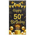thumbnail image 2 of Glamorous Gold Glittery 50th Birthday Banner Background Backdrop Party Supplies Photography Props Happy Birthday Decors Birthday Party Celebration Decorations, 2 of 7