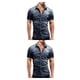 thumbnail image 3 of Camisa de mezclilla Minnieouse para hombre Muscle Fit Azul oscuro 2XL, 3 of 6