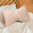 thumbnail image 4 of Kchsji Linen Bow Pillow - Solid Color Sofa Cushion Lumbar Pillow for Sofa Office Chair Bedroom Mother's Day Gift Home Decor Comfortable Support Decorative Accent Versatile Use, 4 of 6