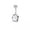 Silver, variant on Belly Button Navel Rings Cubic Zircon Gem Body Piercing Jewellery Button Stud-Silver A