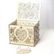 thumbnail image 2 of Caja De Regalo De Madera Caja de tarjetas de boda, regalo de bricolaje, caja de dinero de madera con cerradura, suministros de decoración para fiestas Tmvgtek Libre de BPA, 2 of 5